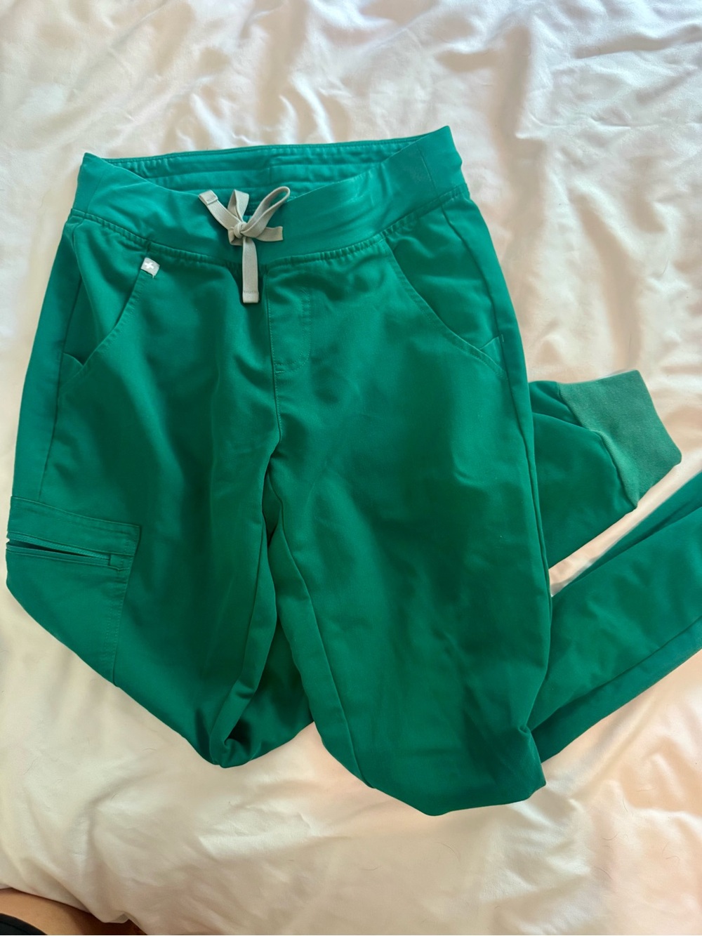 Figs Teal Green Women's Jogger Pants with Drawstring XS